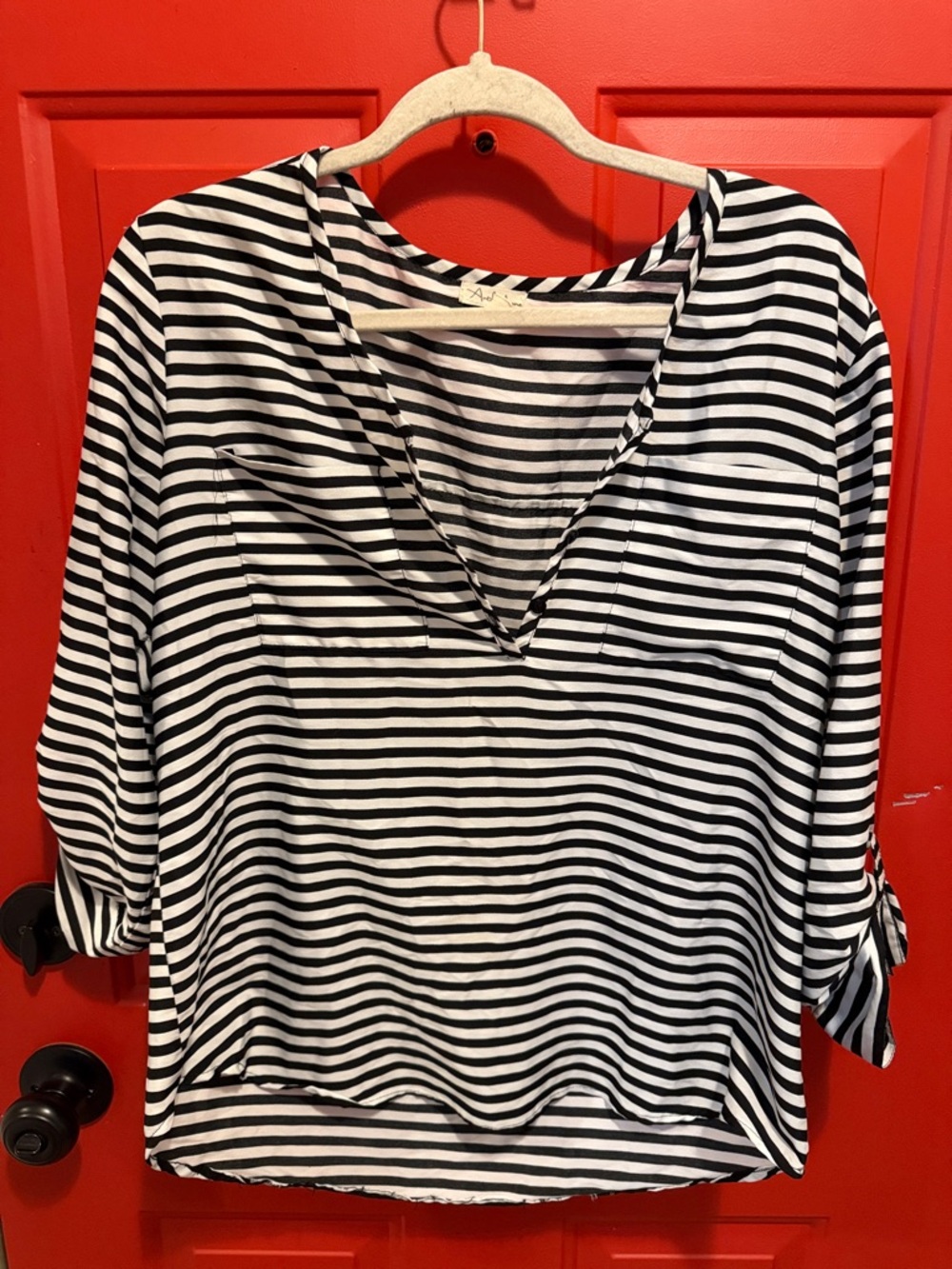 Antilia Femme Black and White Striped Top